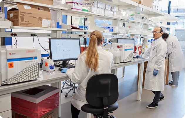 Scientists at Bench
